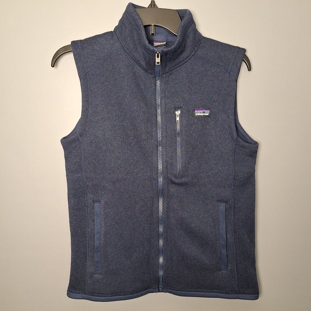 Patagonia Better Sweater full zipper fleece Vest Navy Boy's XL  #65451